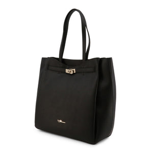 BLUMARINE black polyurethane Tote