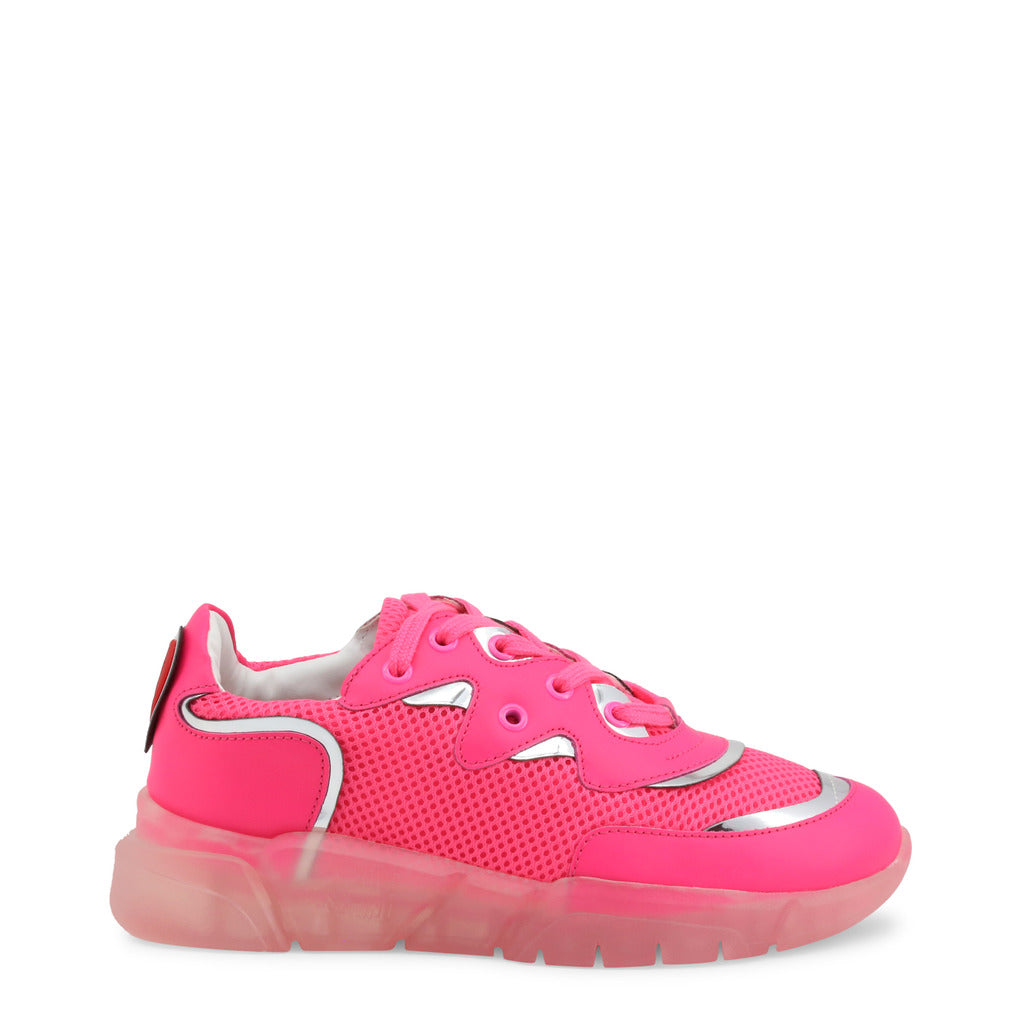 LOVE MOSCHINO pink faux leather Sneakers