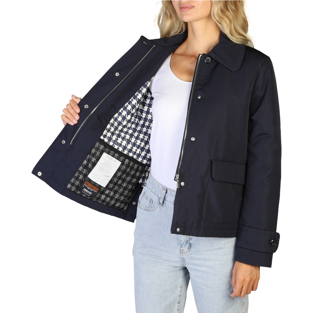 GEOX navy blue polyester Outerwear Jacket