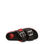 Load image into Gallery viewer, LOVE MOSCHINO black/red leather Sandals
