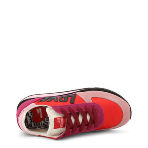 LOVE MOSCHINO red/pink faux leather Sneakers