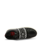 Load image into Gallery viewer, LOVE MOSCHINO black/silver faux leather Sneakers
