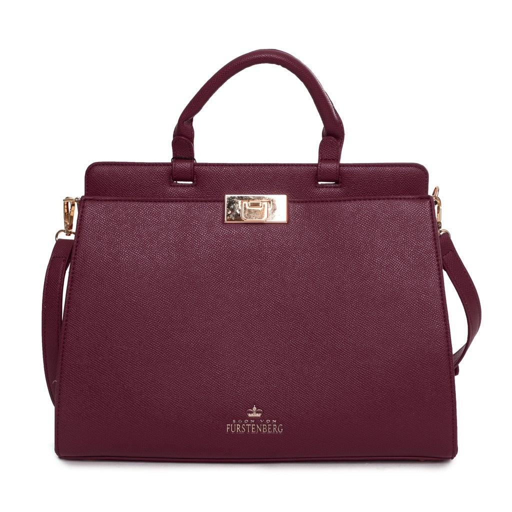 EGON VON FURSTENBERG burgundy polyurethane Handbag
