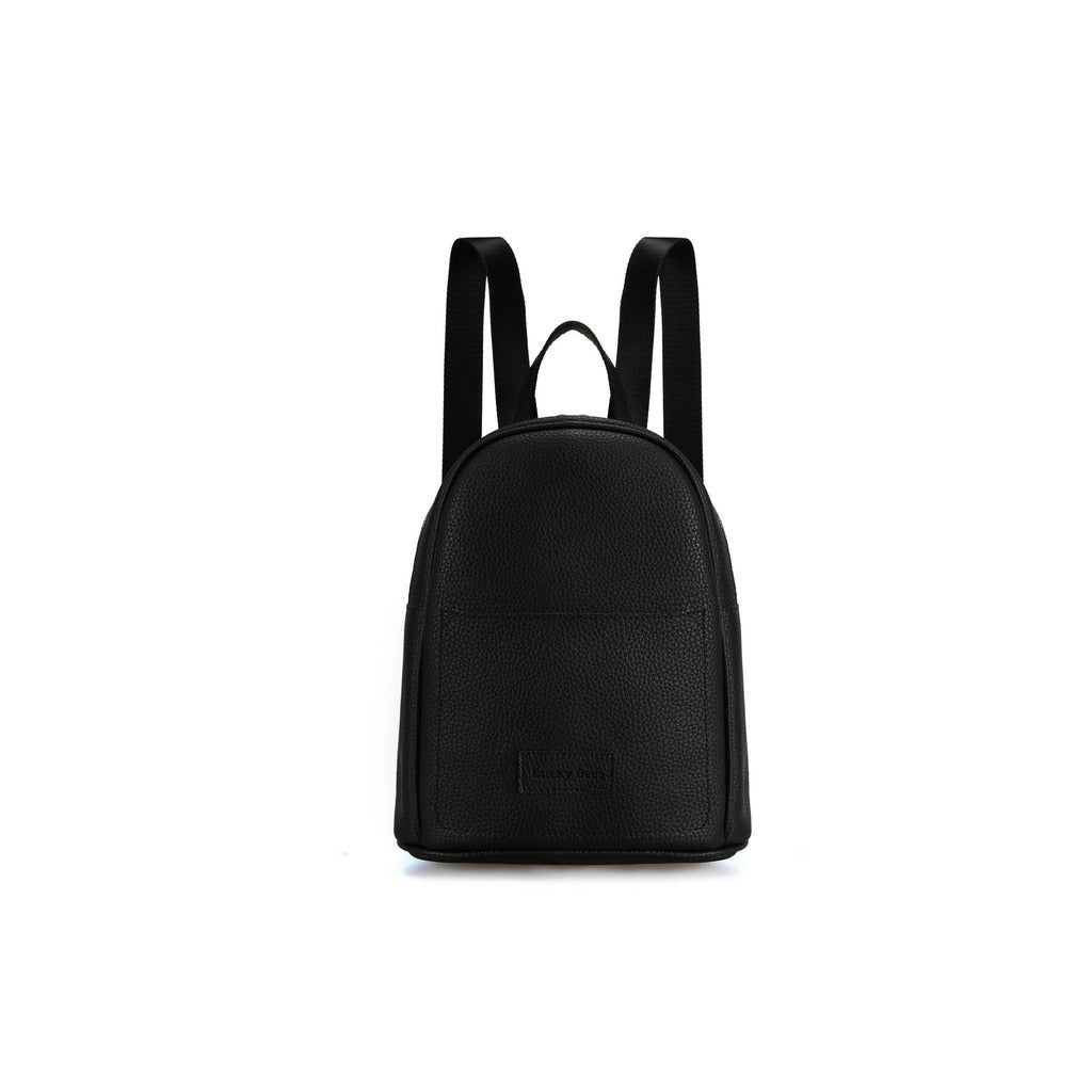 LUCKY BEES black faux leather Backpack