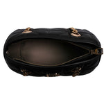 Load image into Gallery viewer, LUCKY BEES black/gold faux leather Shoulder Bag
