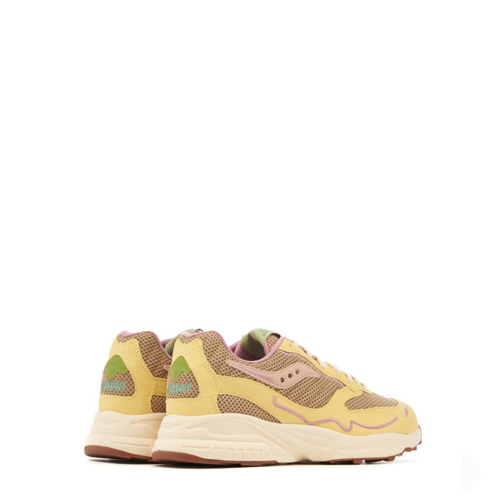 SAUCONY 3D GRID HURRICANE yellow/brown fabric Sneakers