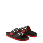 Load image into Gallery viewer, LOVE MOSCHINO black/red leather Sandals

