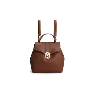 LUCKY BEES brown faux leather Backpack