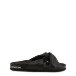 Load image into Gallery viewer, LOVE MOSCHINO black faux leather Sandals
