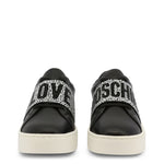 Load image into Gallery viewer, LOVE MOSCHINO black/silver faux leather Sneakers
