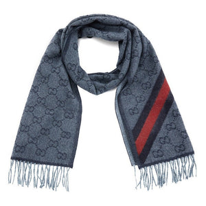 GUCCI blue/grey wool Scarf