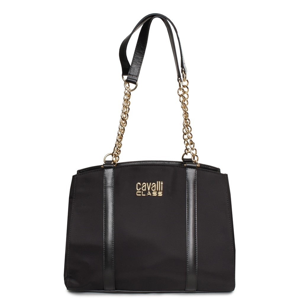 Cavalli Class black synthetic leather Shoulder Bag