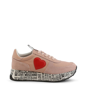 LOVE MOSCHINO pink leather Sneakers