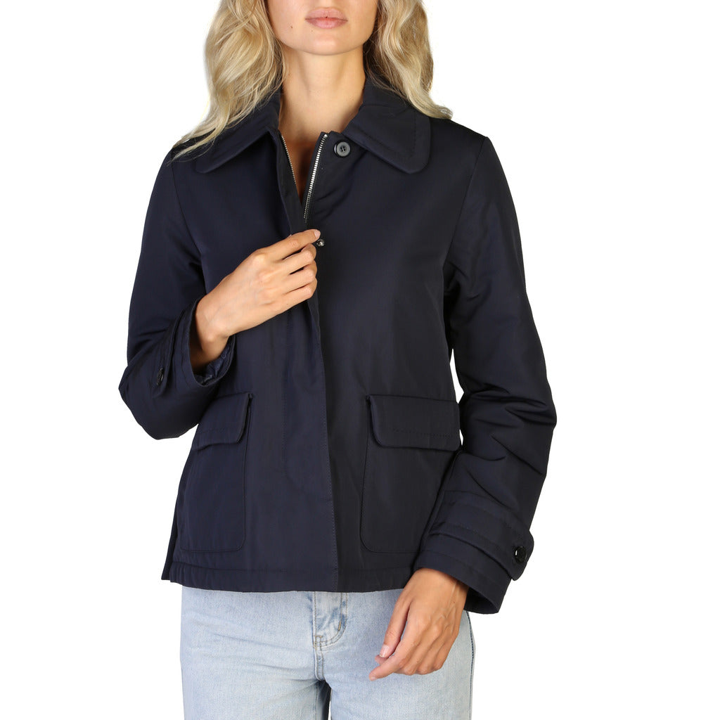 GEOX navy blue polyester Outerwear Jacket