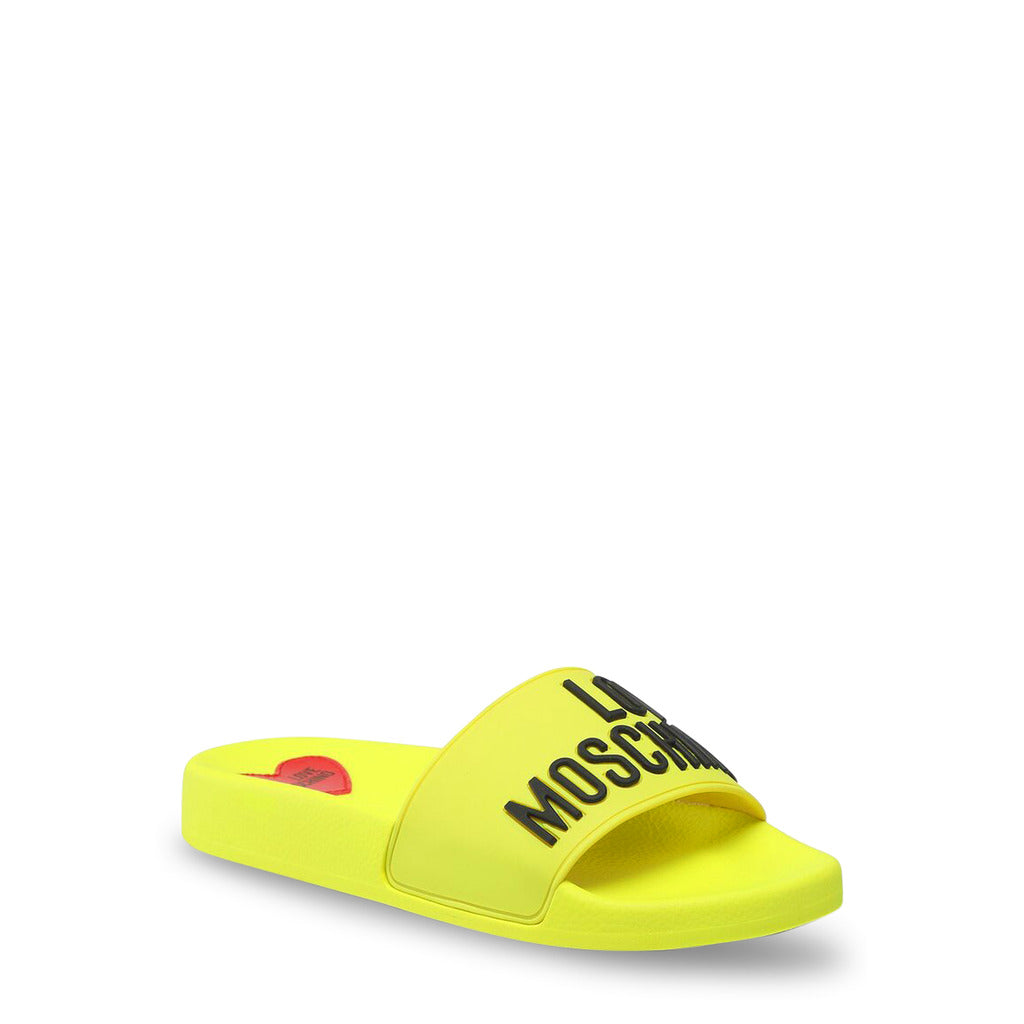 LOVE MOSCHINO yellow polyurethane Sandals