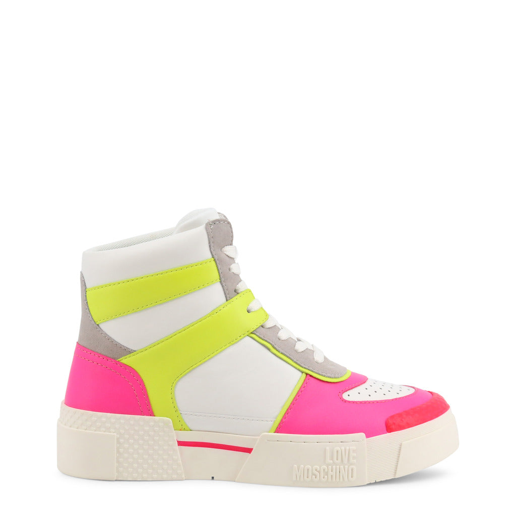 LOVE MOSCHINO multicolor leather Hi Top Sneakers