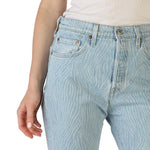 Load image into Gallery viewer, LEVI&#39;S 501 CROP light blue cotton Jeans
