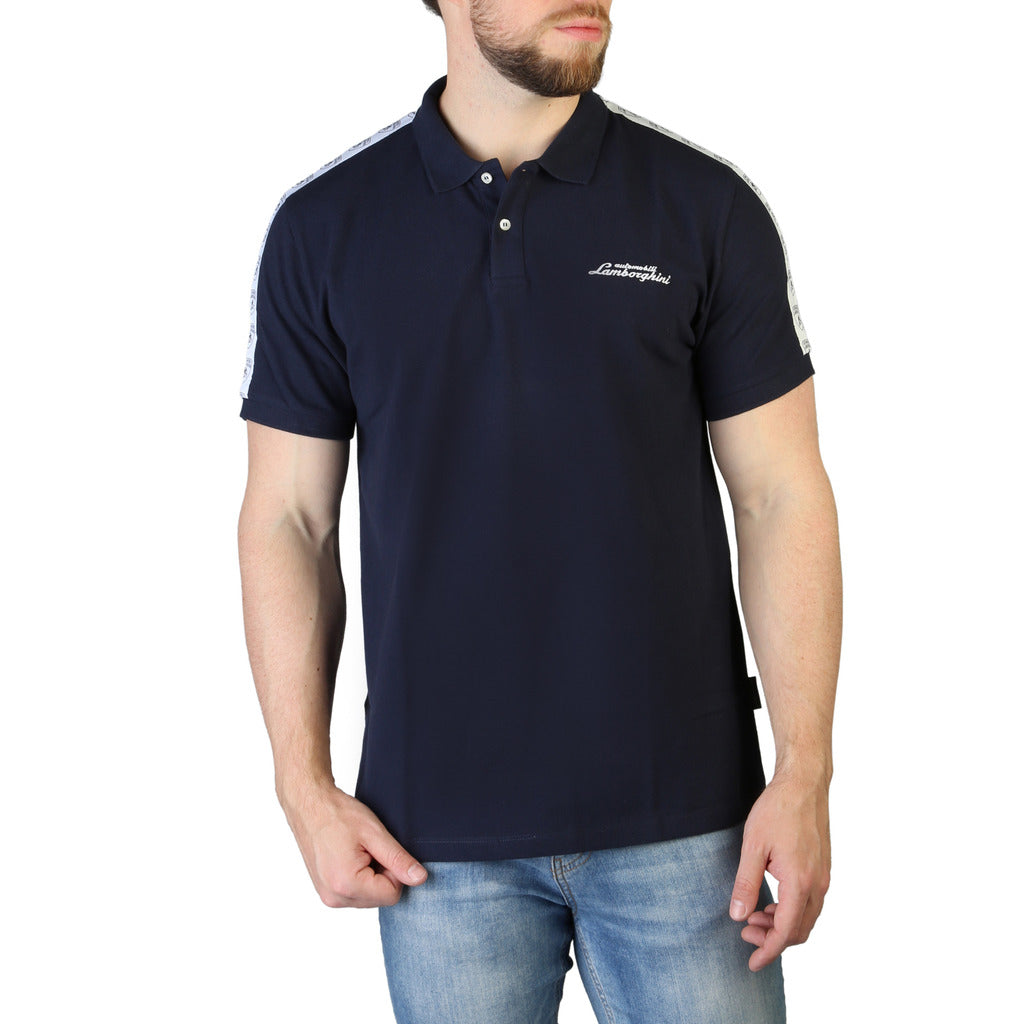 LAMBORGHINI blue cotton Polo Shirt