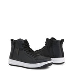 Load image into Gallery viewer, EA7 black leather Hi Top Sneakers
