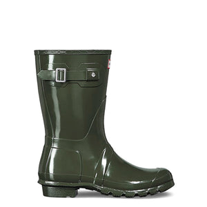 HUNTER military green rubber Ankle Boots
