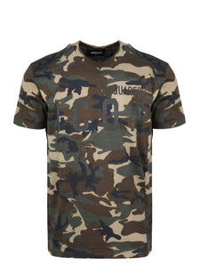 DSQUARED2 military camouflage cotton T-shirt