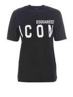 Load image into Gallery viewer, DSQUARED2 ICON black cotton T-shirt

