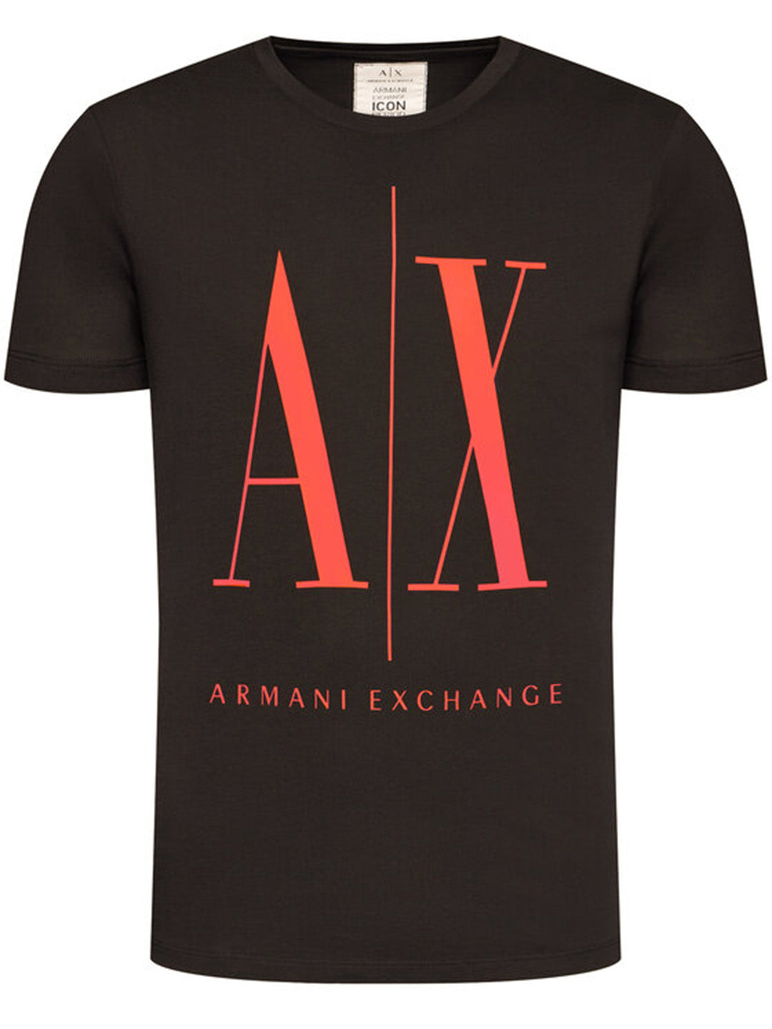 ARMANI EXCHANGE black/red cotton T-shirt