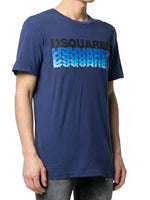 Load image into Gallery viewer, DSQUARED2 blue cotton T-shirt

