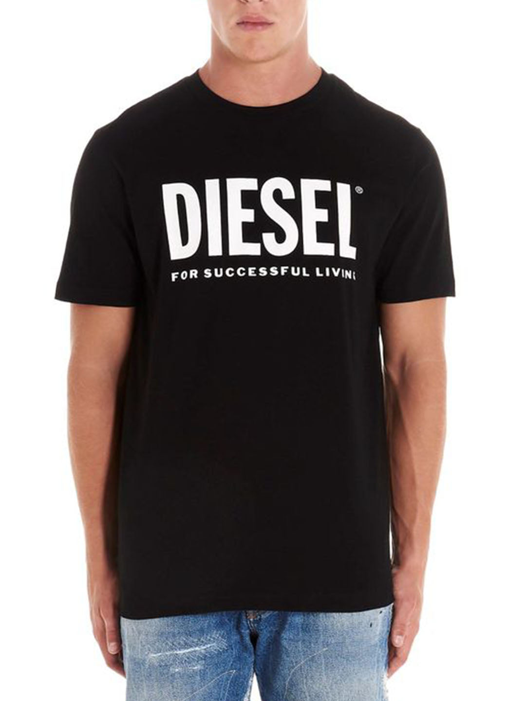 DIESEL black/white cotton T-shirt