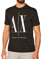 Load image into Gallery viewer, ARMANI EXCHANGE black/white cotton T-shirt
