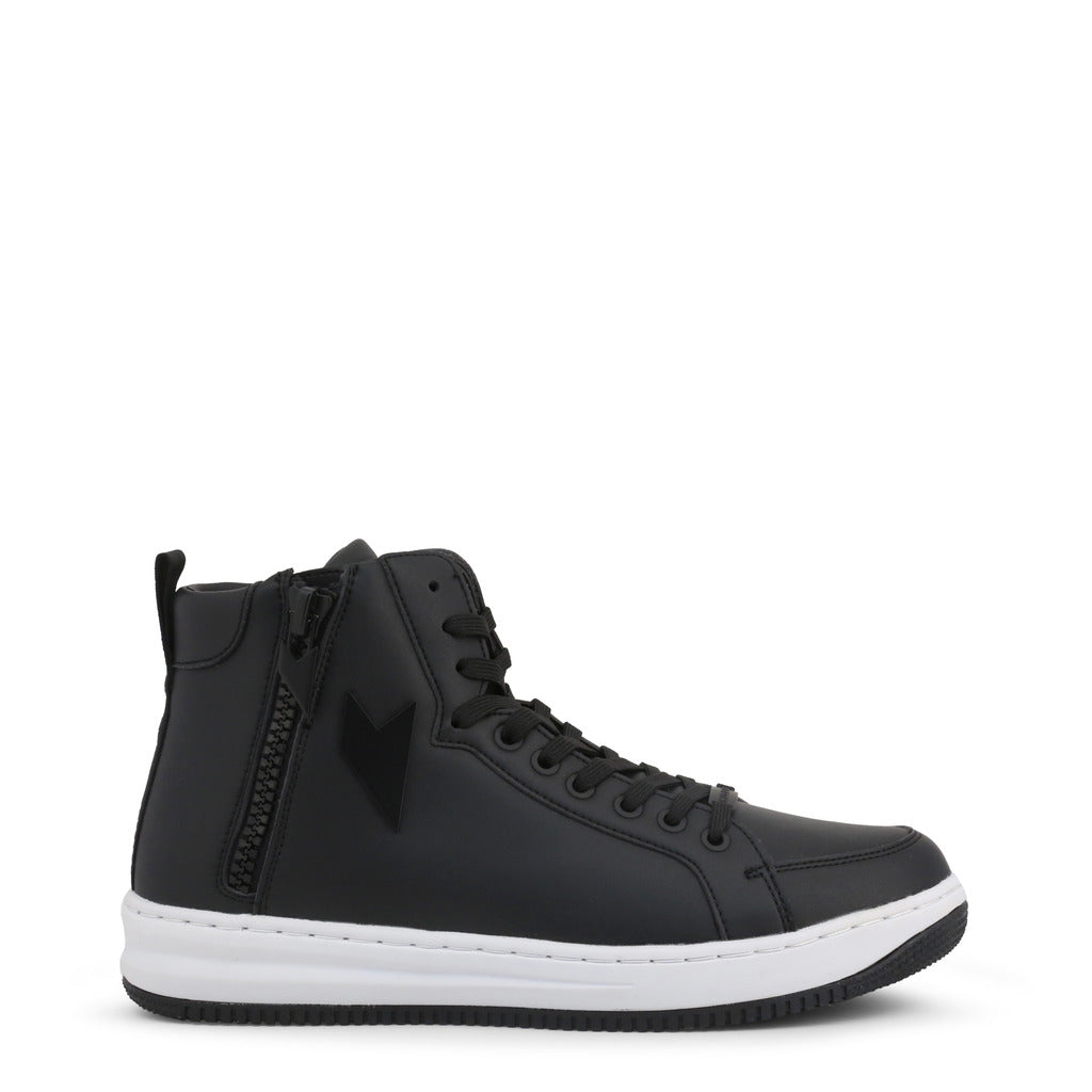 EA7 black leather Hi Top Sneakers