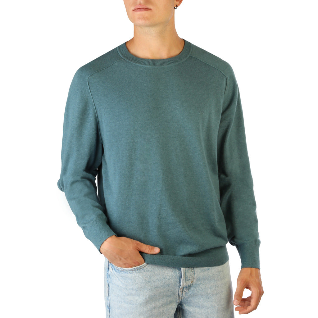 CALVIN KLEIN petroleum nylon Sweater