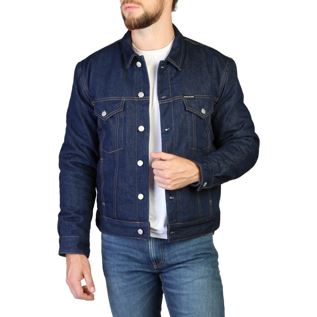 CALVIN KLEIN denim blue cotton Outerwear Jacket