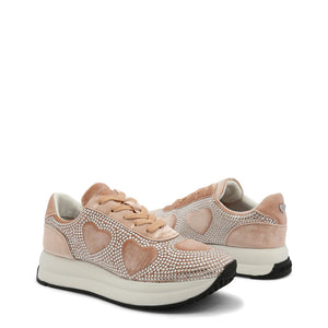 LOVE MOSCHINO pink/silver synthetic fibers Sneakers