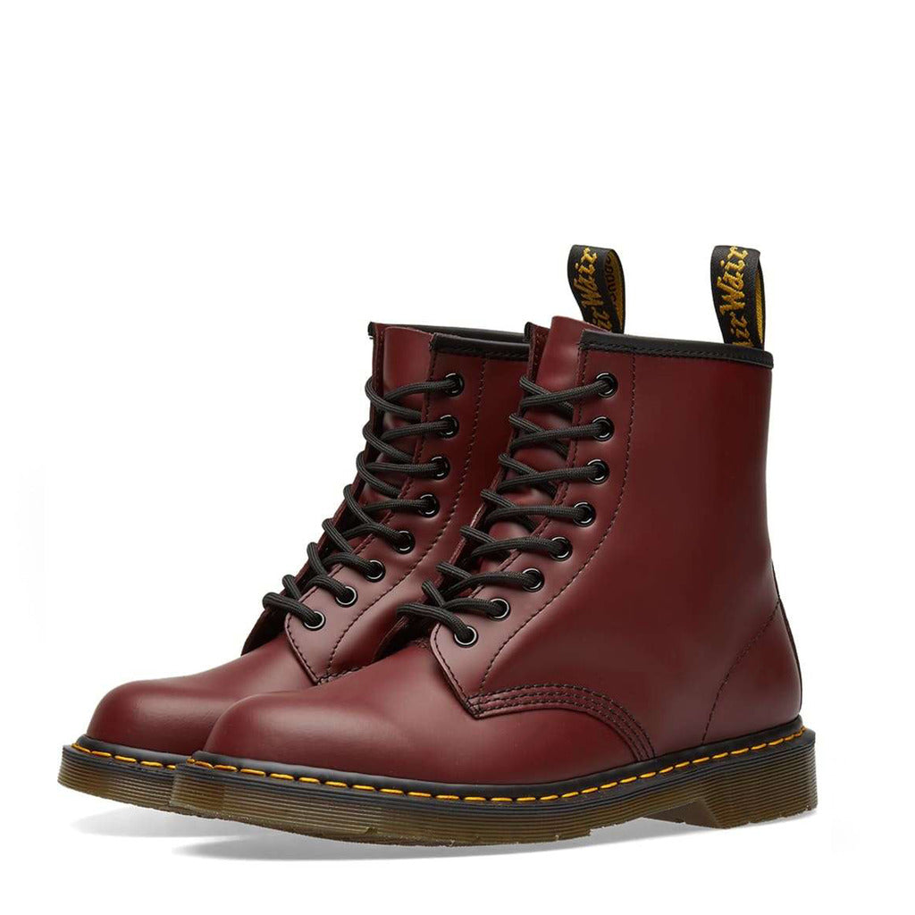 DR. MARTENS burgundy leather Ankle Boots