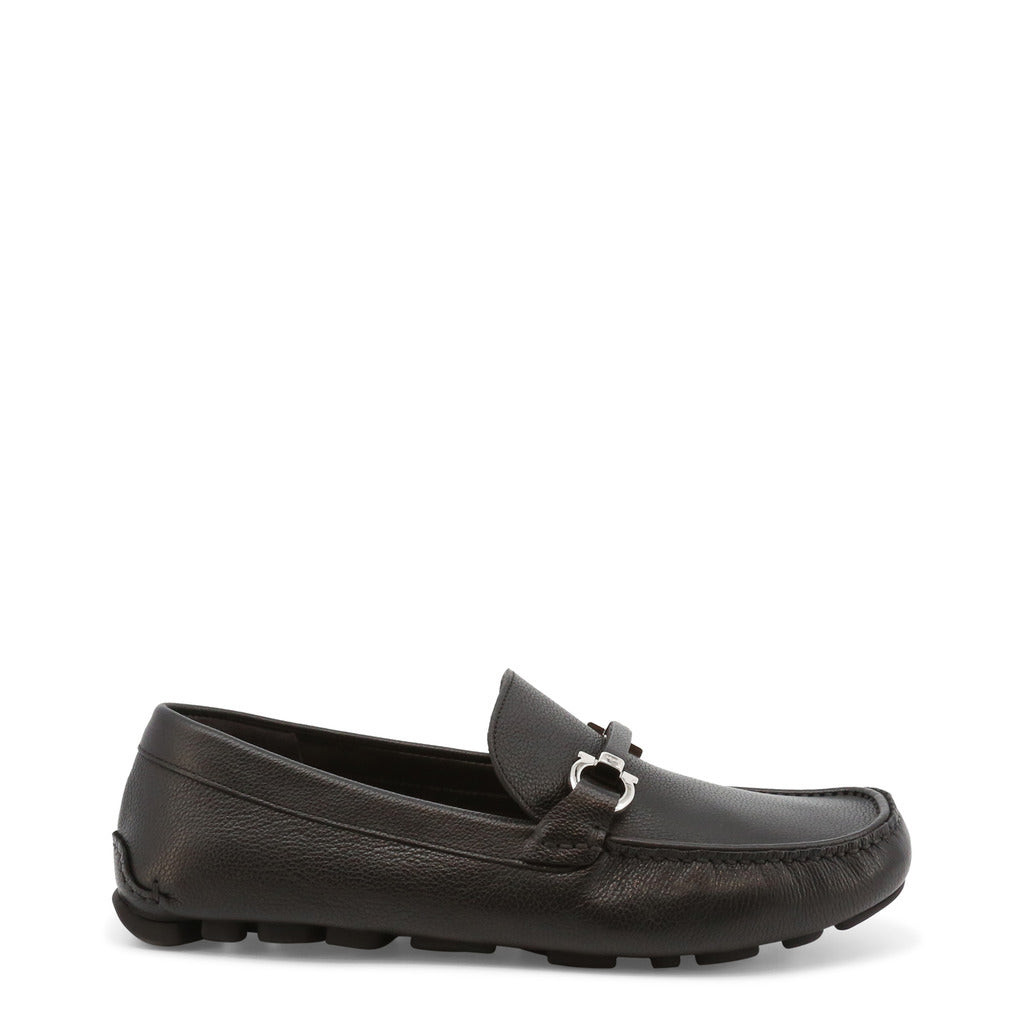 SALVATORE FERRAGAMO SALAMANCA black leather Loafers – To Be Outlet