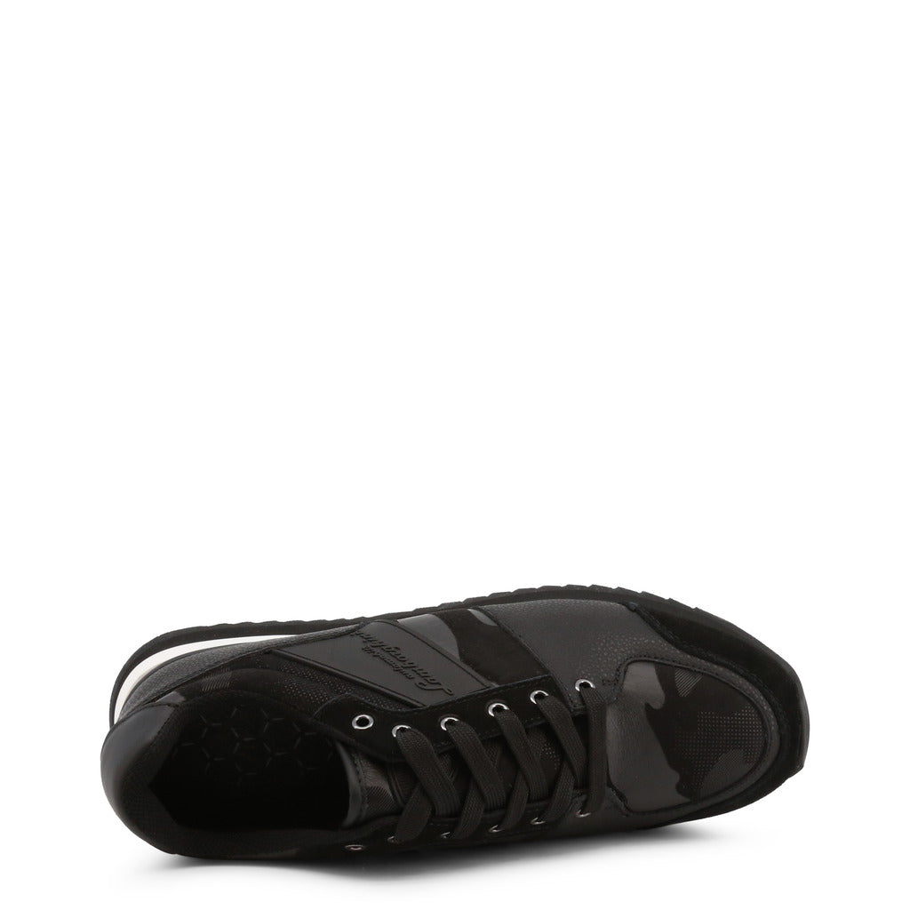 LAMBORGHINI black leather Sneakers