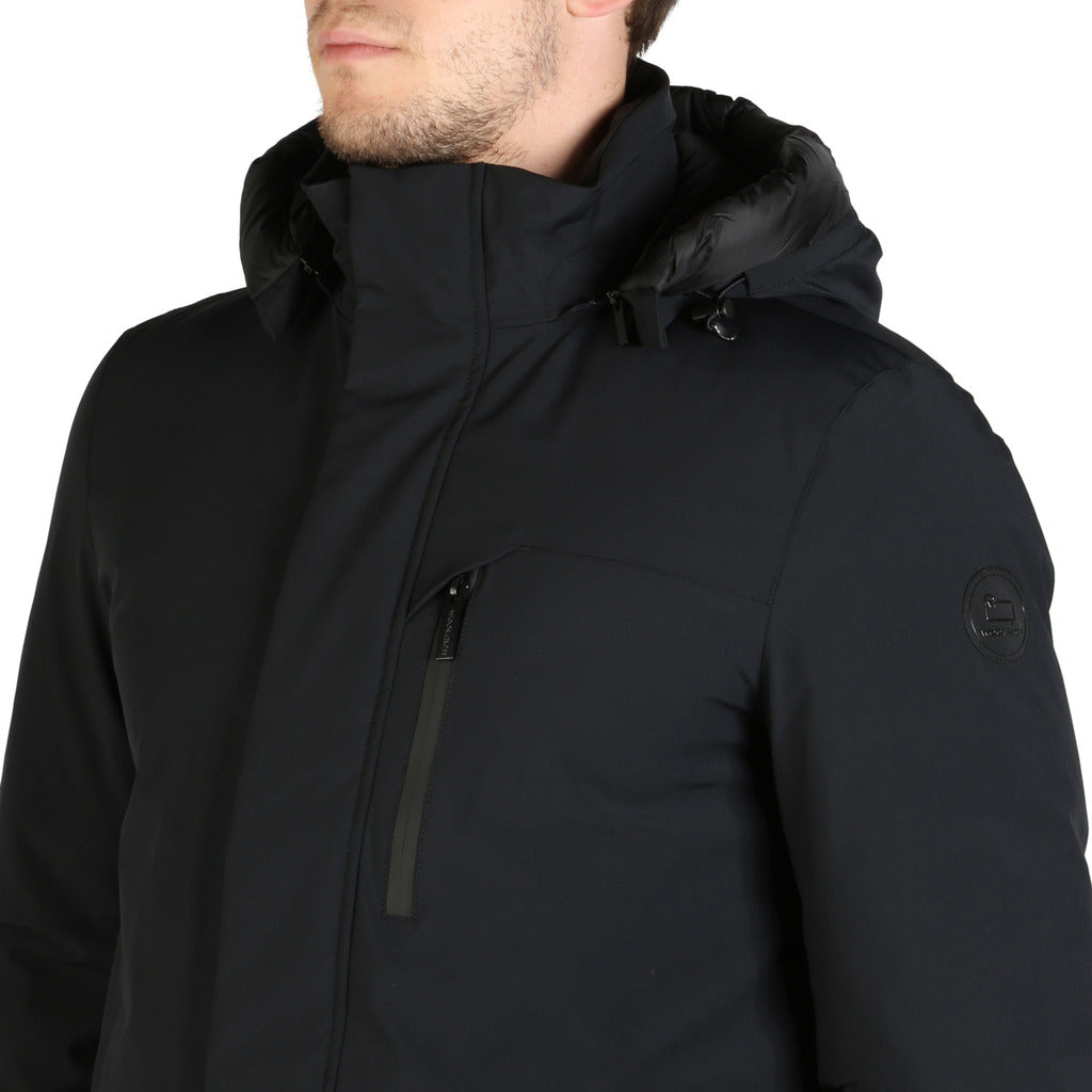 WOOLRICH STRETCH MOUNTAIN black nylon Outerwear Jacket