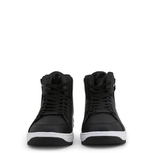 EA7 black leather Hi Top Sneakers