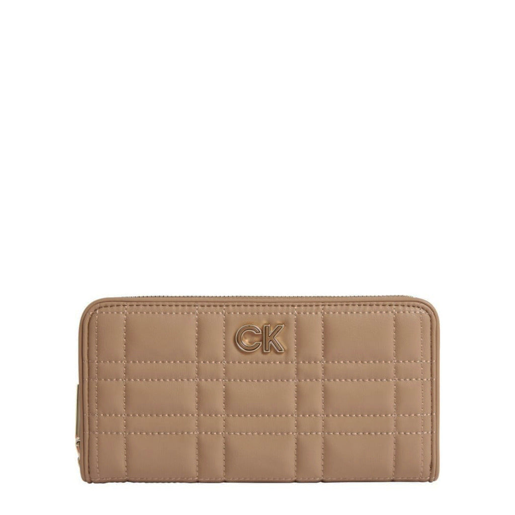 CALVIN KLEIN beige leather Wallet