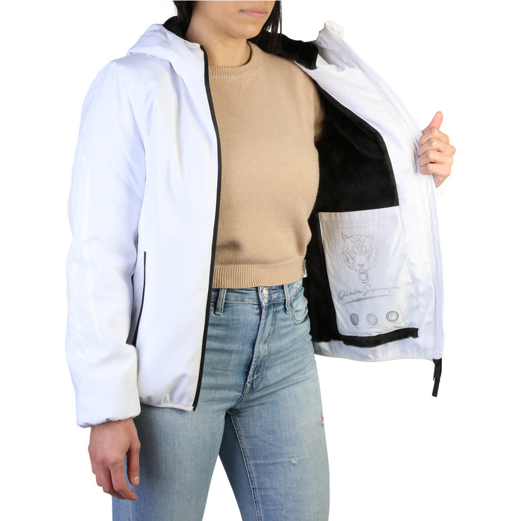 PLEIN SPORT white polyester Outerwear Jacket