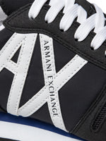 Load image into Gallery viewer, ARMANI EXCHANGE blue navy/white fabric Sneakers
