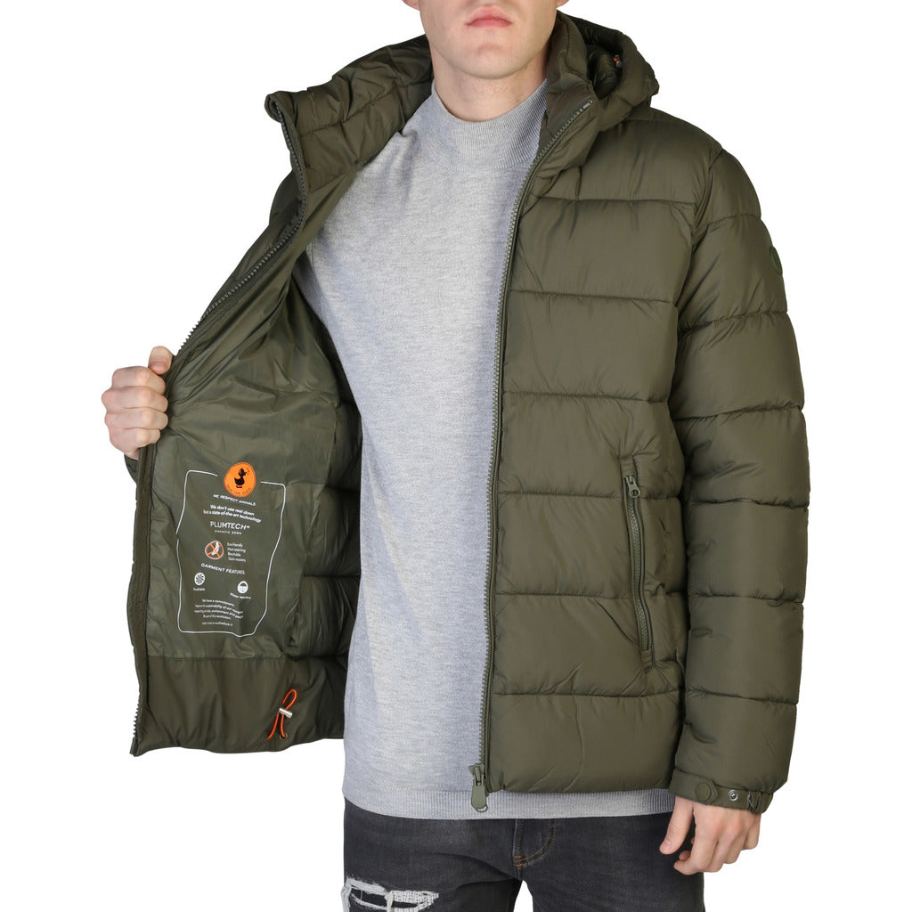 SAVE THE DUCK BORIS green nylon Down Jacket