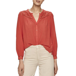 PEPE JEANS CARINA red viscose Shirt