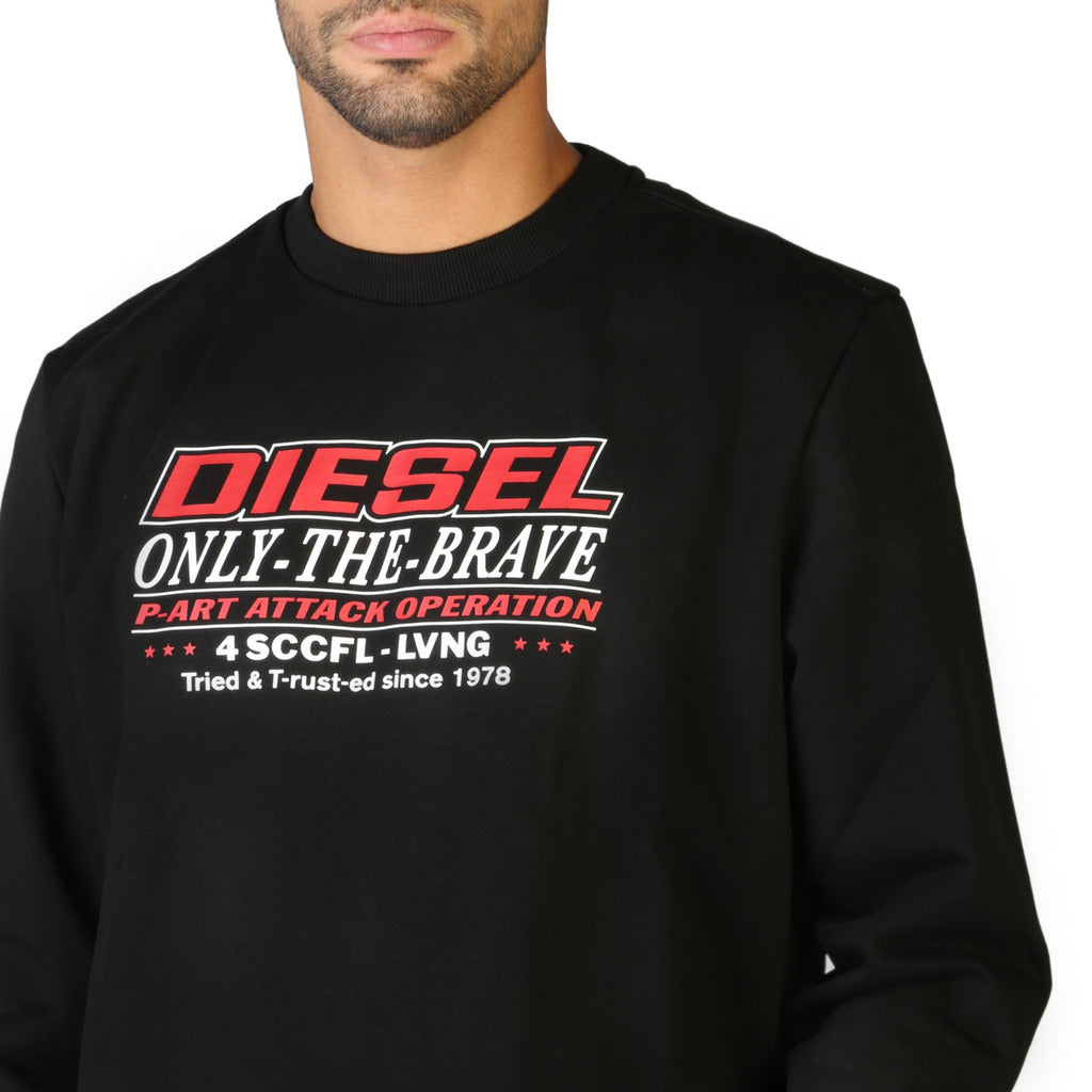 DIESEL black cotton Sweatshirt