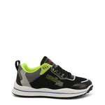 Load image into Gallery viewer, CAVALLI CLASS black/grey/yellow faux leather Sneakers
