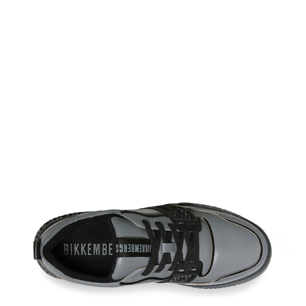 BIKKEMBERGS SCOBY grey leather Sneakers