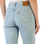 Load image into Gallery viewer, LEVI&#39;S 501 CROP light blue cotton Jeans
