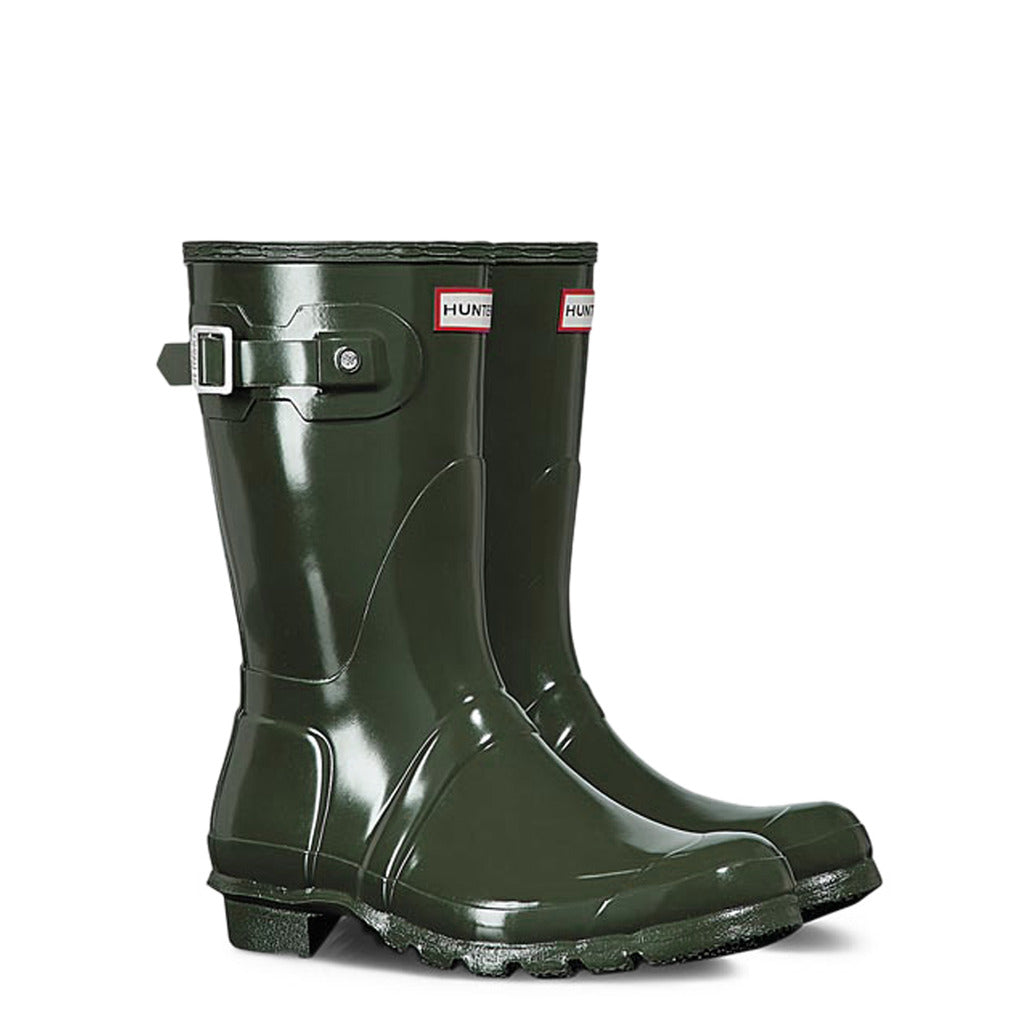 HUNTER military green rubber Ankle Boots