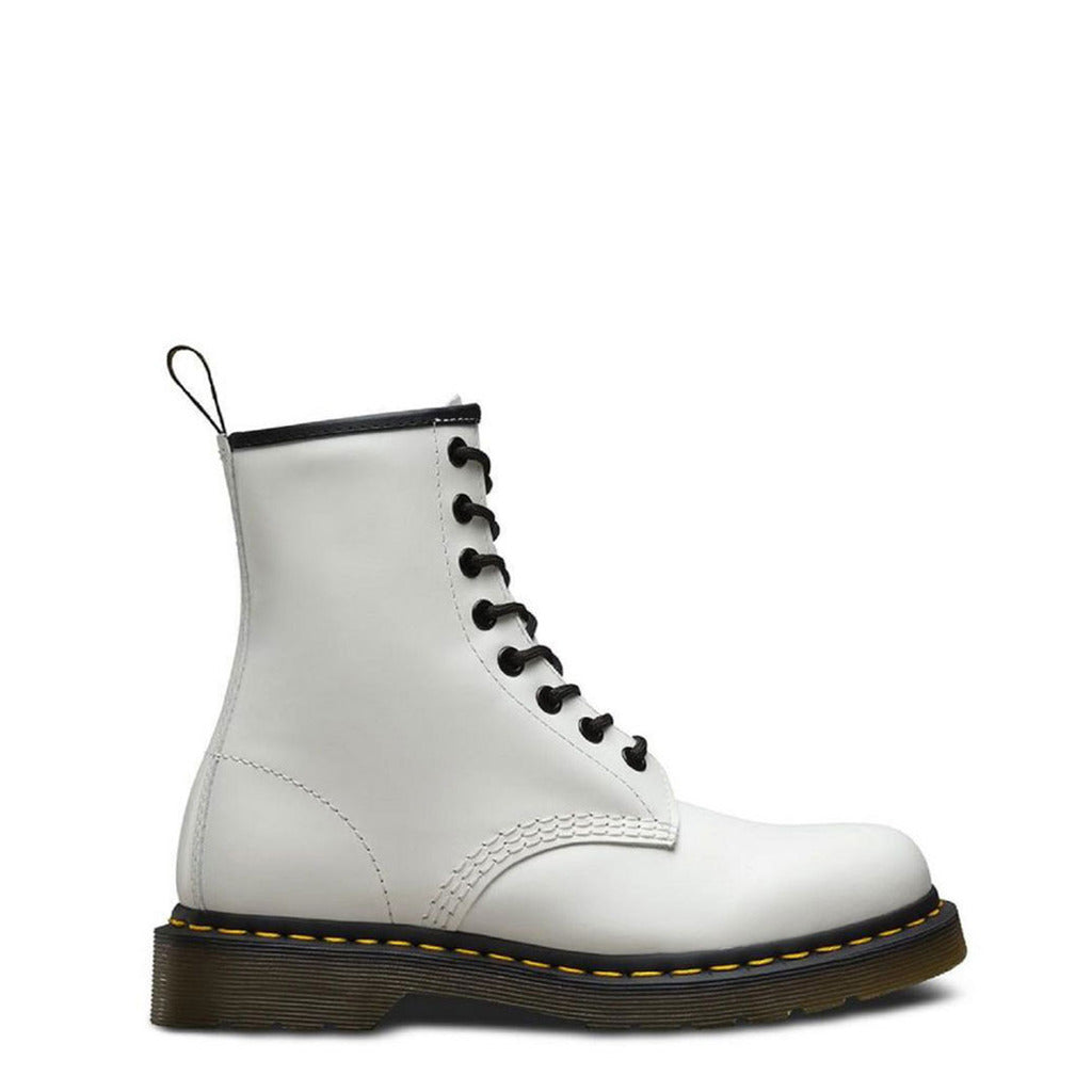 DR. MARTENS white leather Ankle Boots